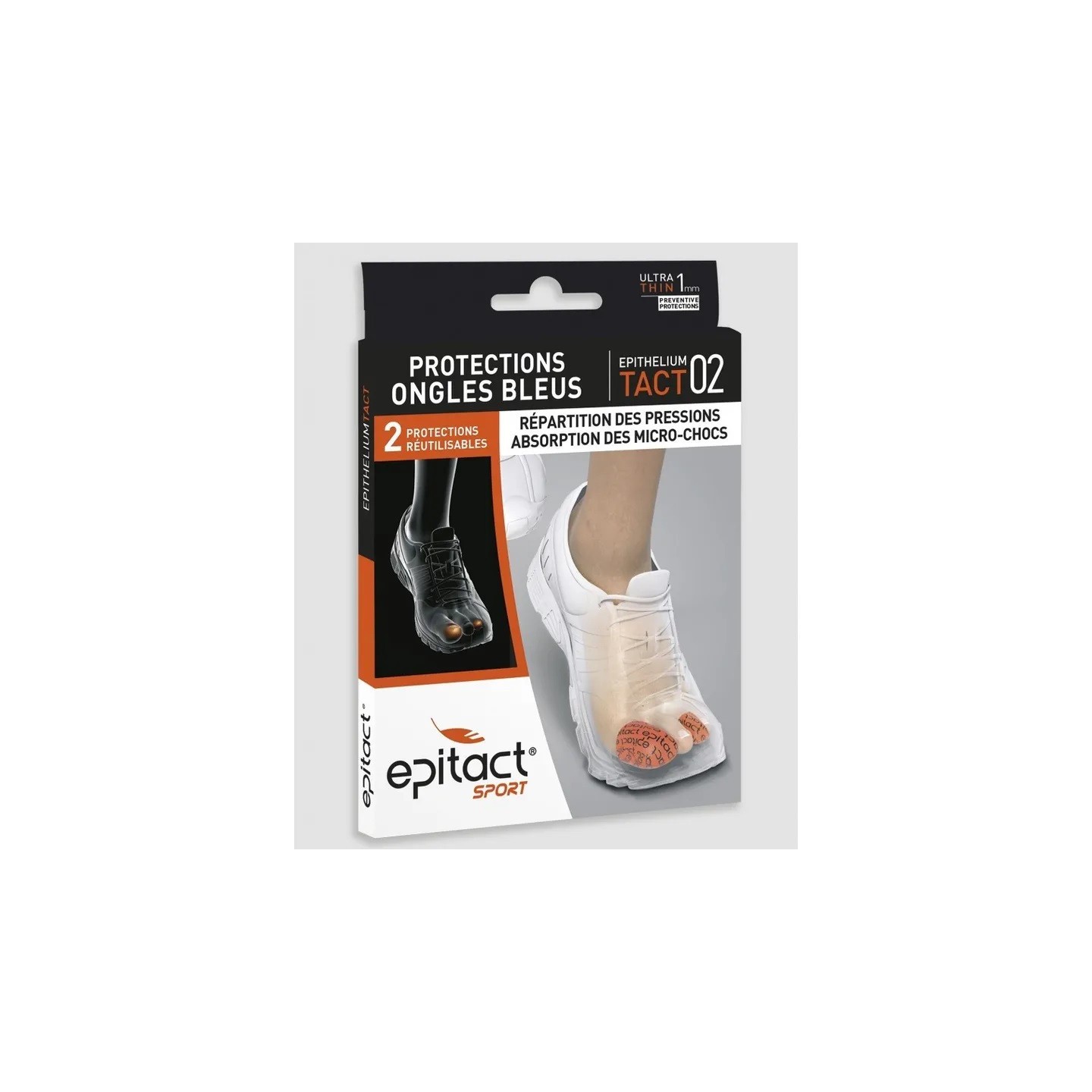 Epitact Sport Protections ongles bleus EpitheliumTact 02 - Taille L - Lot de 2