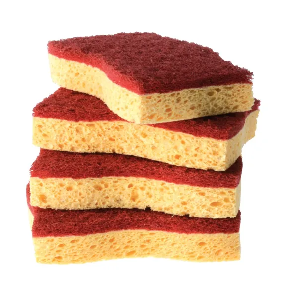ÉPONGES GRATTANTES ROUGES 110X70MM LOT DE 2