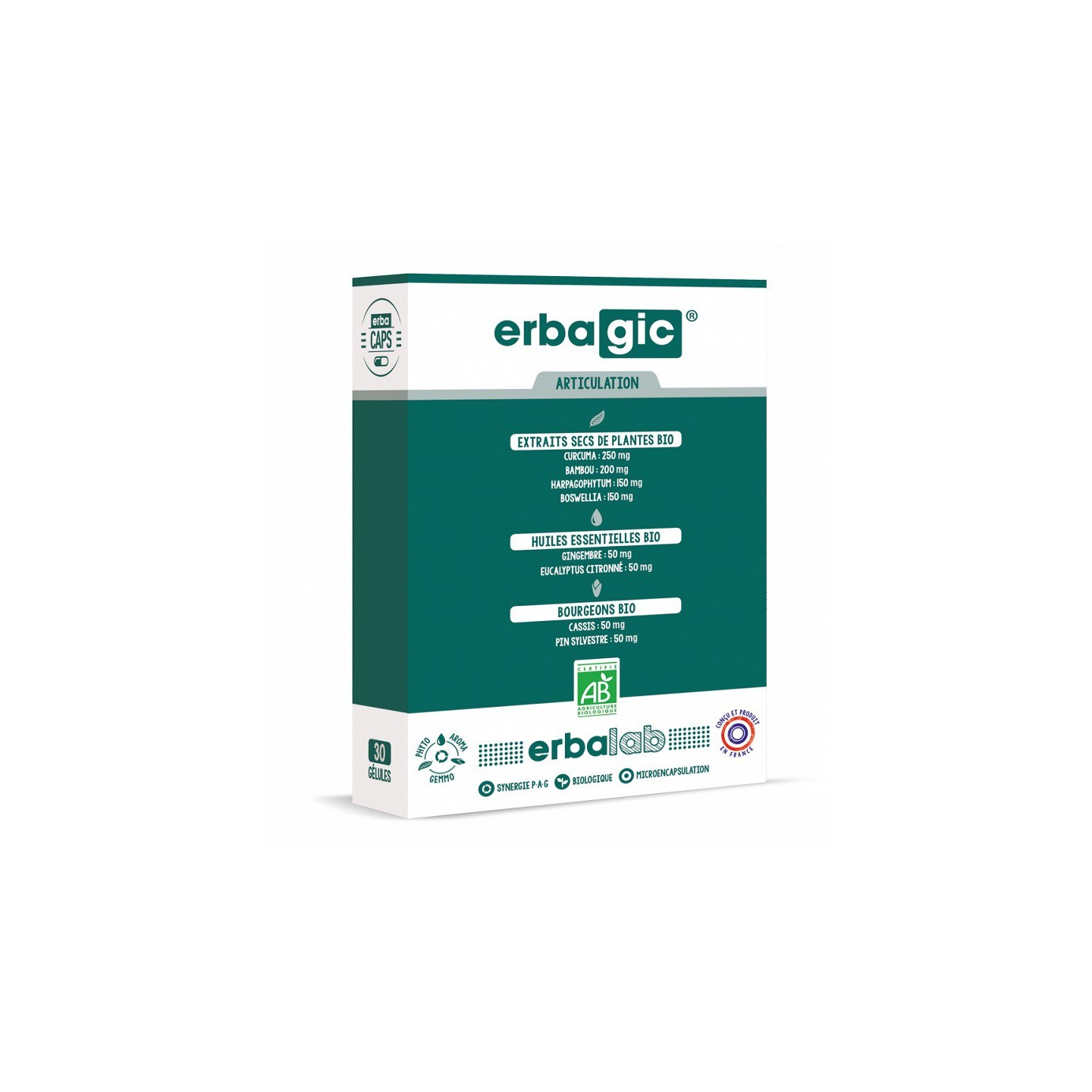 Erbalab Erbagic articulation - 30 gélules