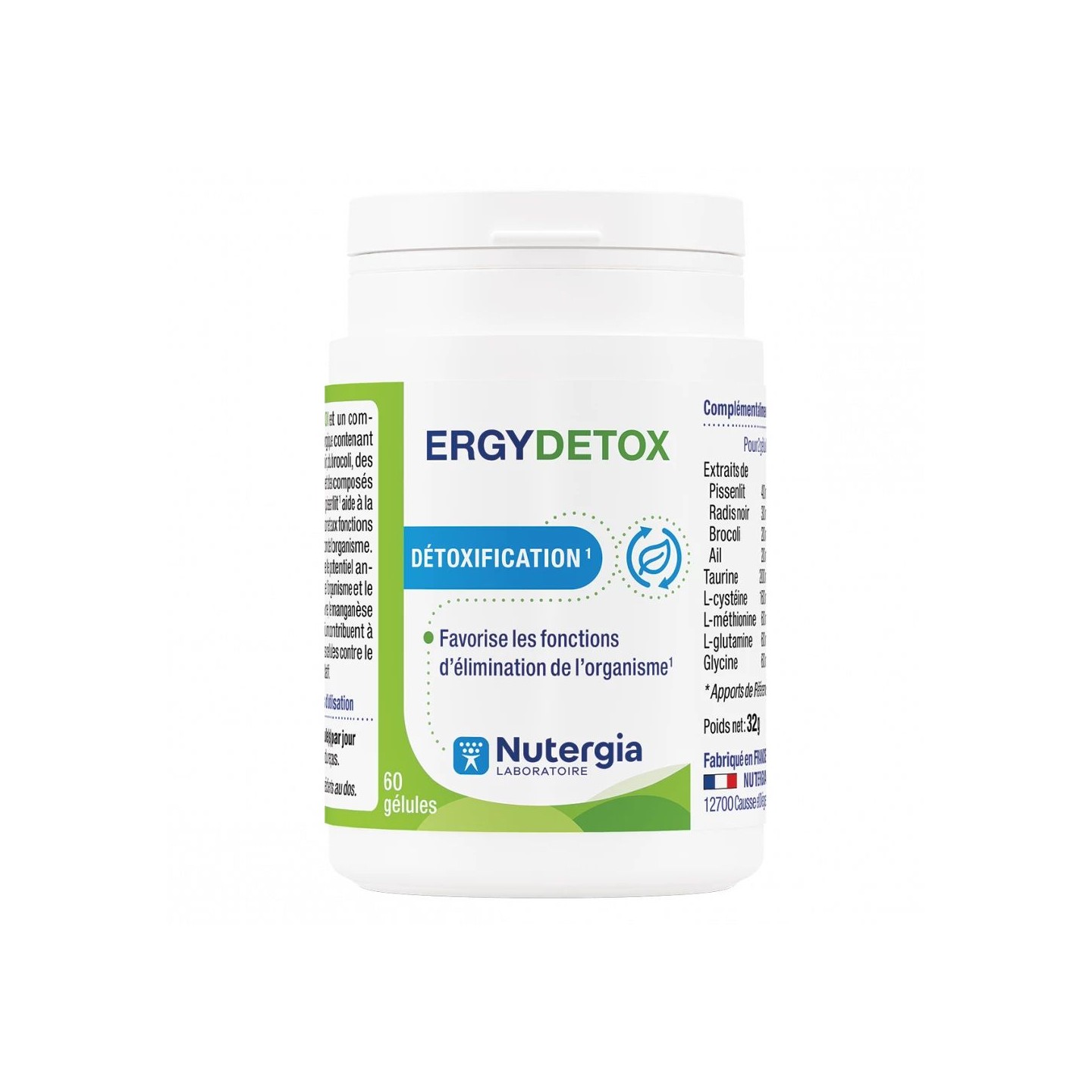Ergy detox 60 gélules Nutergia