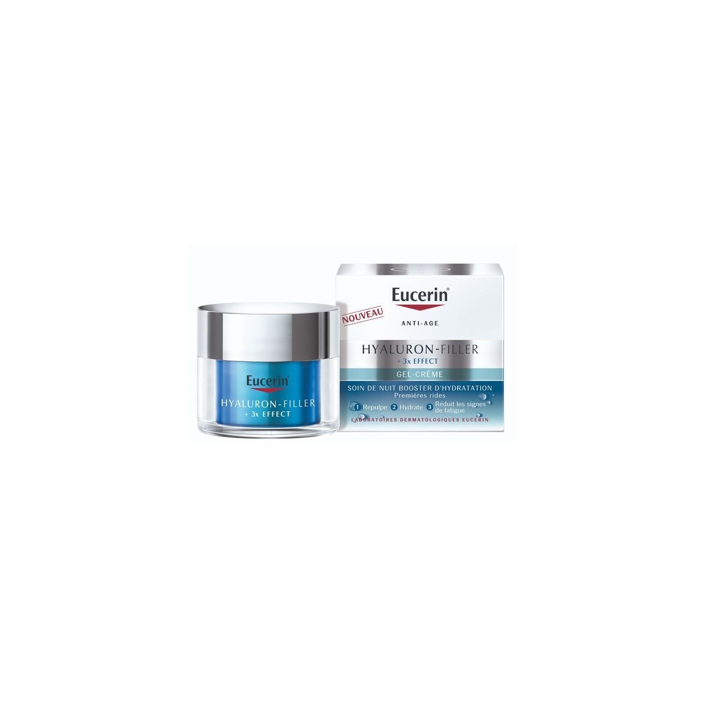 Eucerin Hyaluron-Filler +3x Effect Gel-crème soin de nuit - 50ml