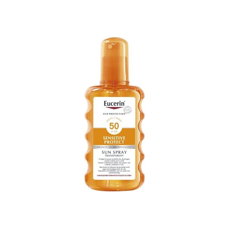 Pharmacie Bastille - Eucerin sun protection sensitive protect spray transparent spf50+ 200ml