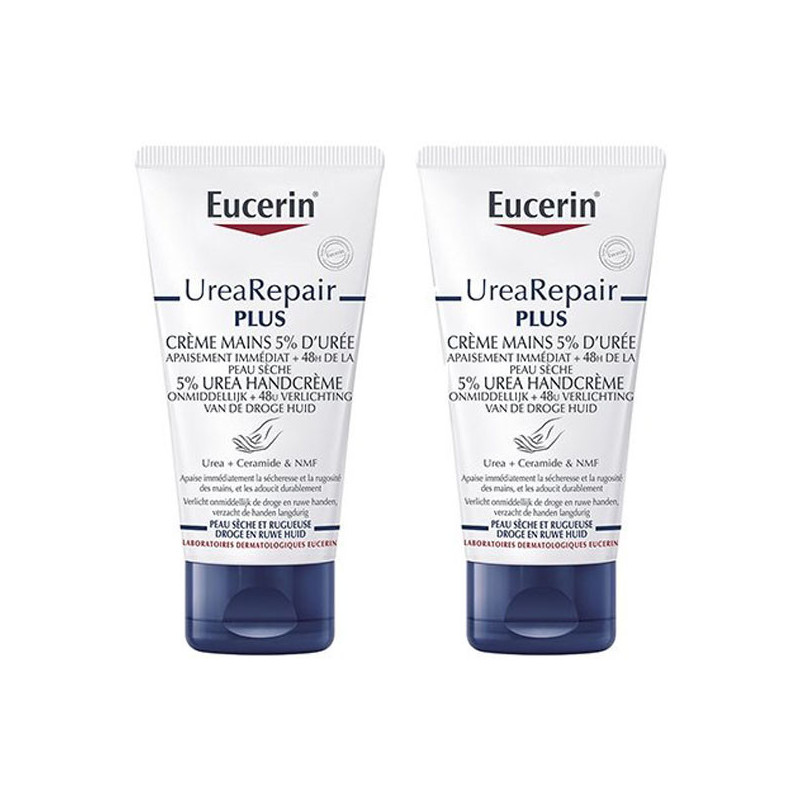 Pharmacie Bastille - Eucerin UreaRepair Plus crème mains 5% d'Urée lot de 2x75ml