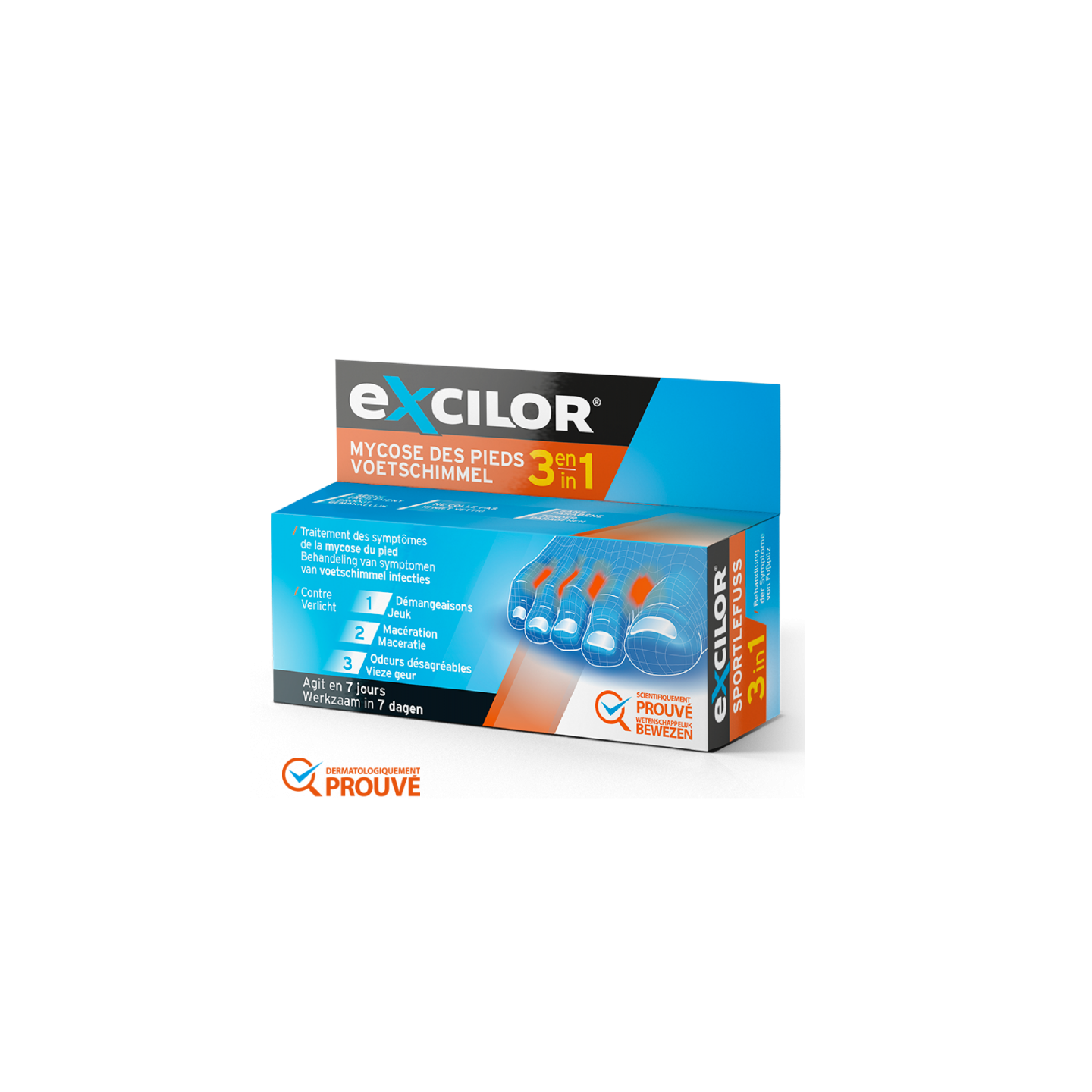 Excilor myciose des pieds 3 en 1 - 15 ml