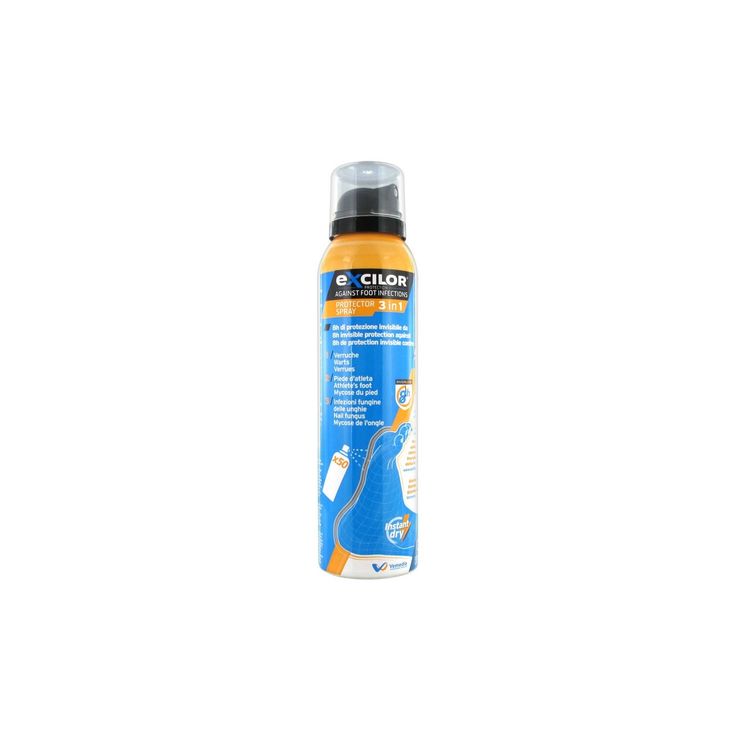 Excilor Spray Protecteur 3 en 1 Pieds 100ml