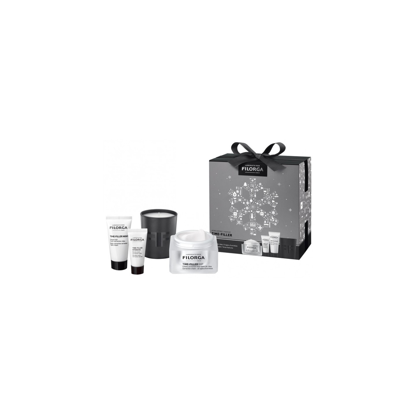 Filorga Time-Filler Coffret rituel multi-correcteur rides - 3 soins + 1 bougie