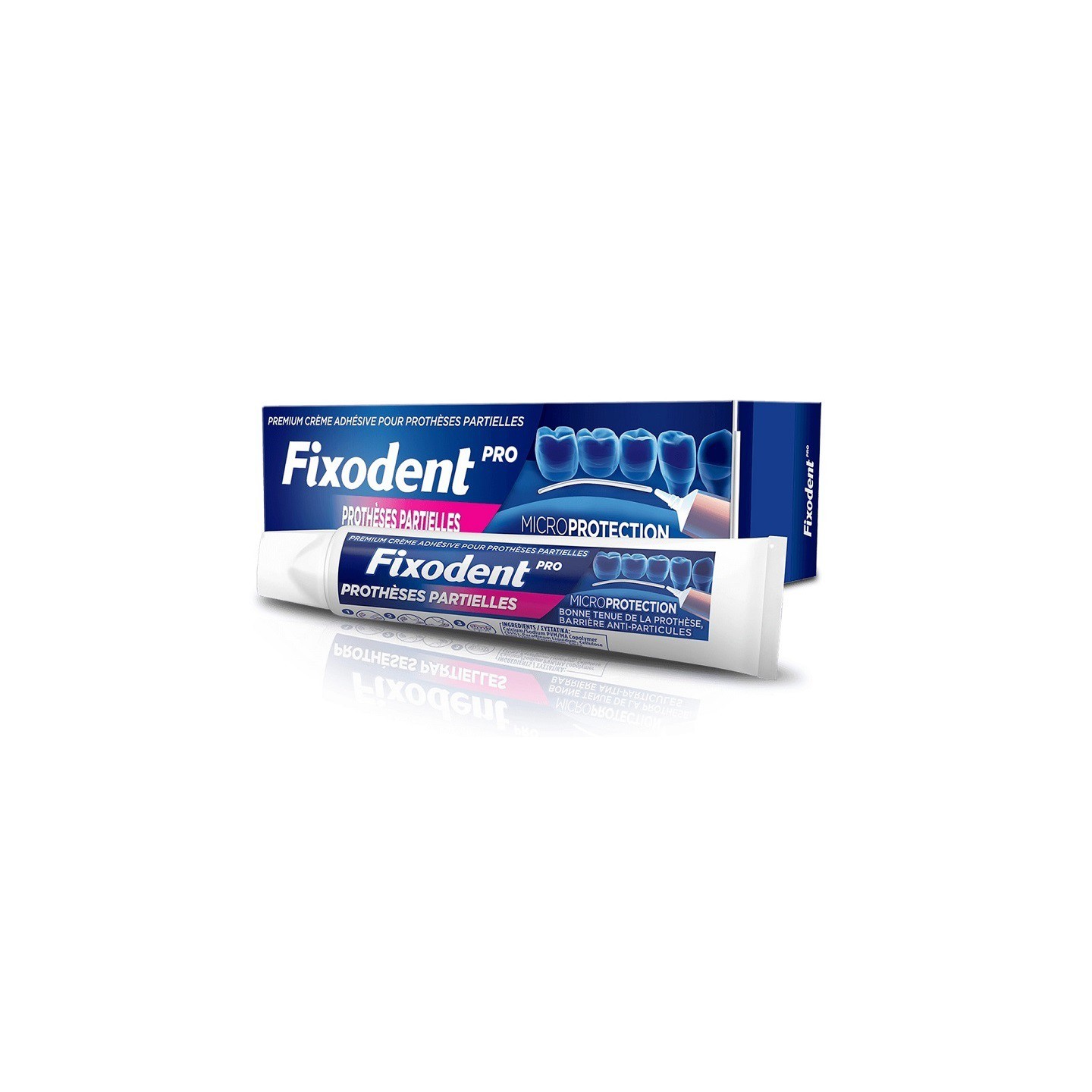 Fixodent Pro Crème adhésive prothèses partielles - 40g