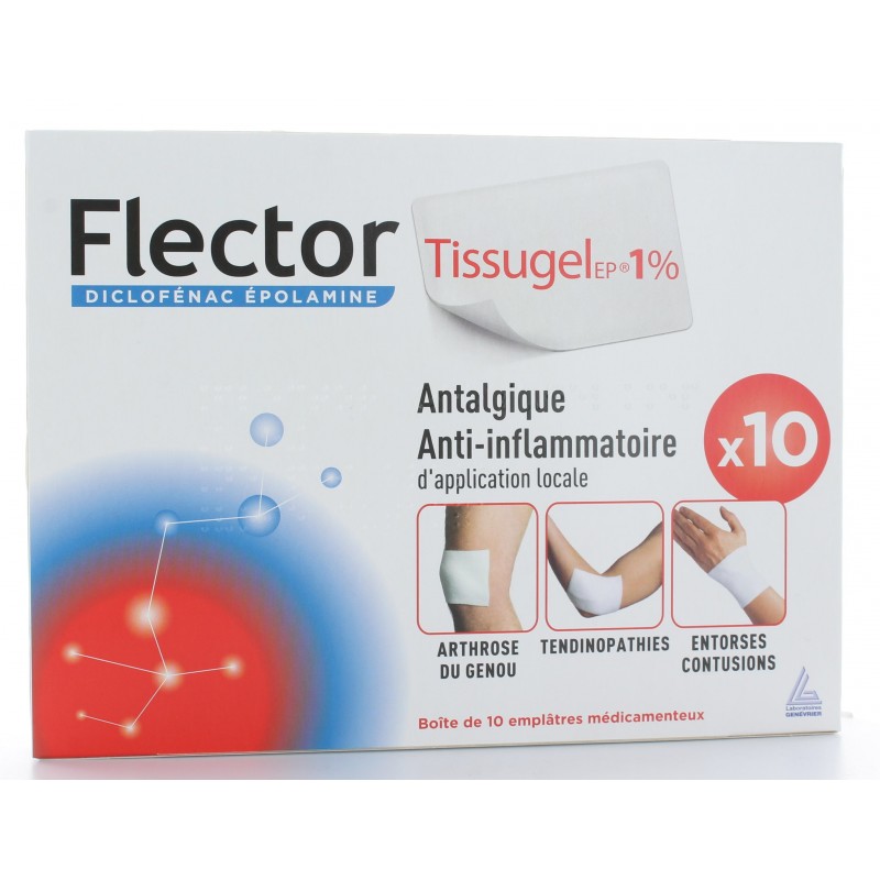 Pharmacie Bastille - Flectortissugelep 1 % Emplâtre Médicamenteux 10 enveloppes