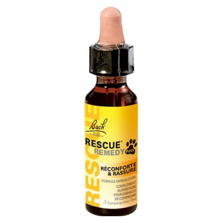 FLEURS DE BACH Rescue Pets - Compte-gouttes réconforte et rassure, 10ml