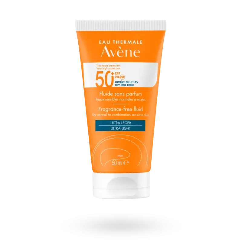Fluide solaire Avène sans parfum très haute protection SPF 50+ - Tube 50 ml