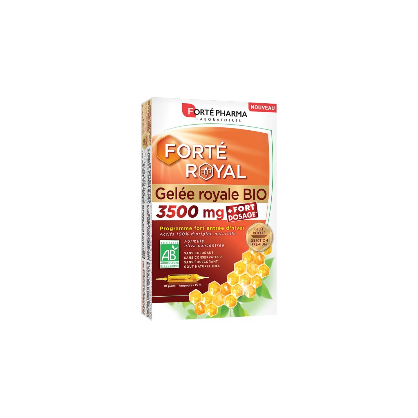 Forté Pharma Forté Royal Gelée royale 3500mg Bio - 10 ampoules