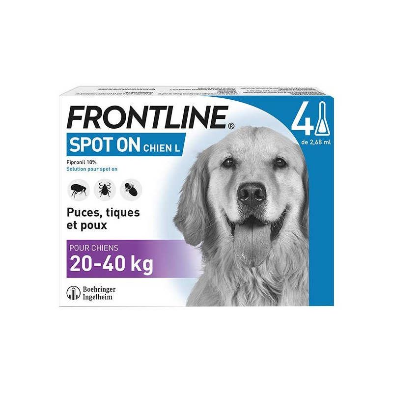 Frontline Spot On Chien L 4 pipettes