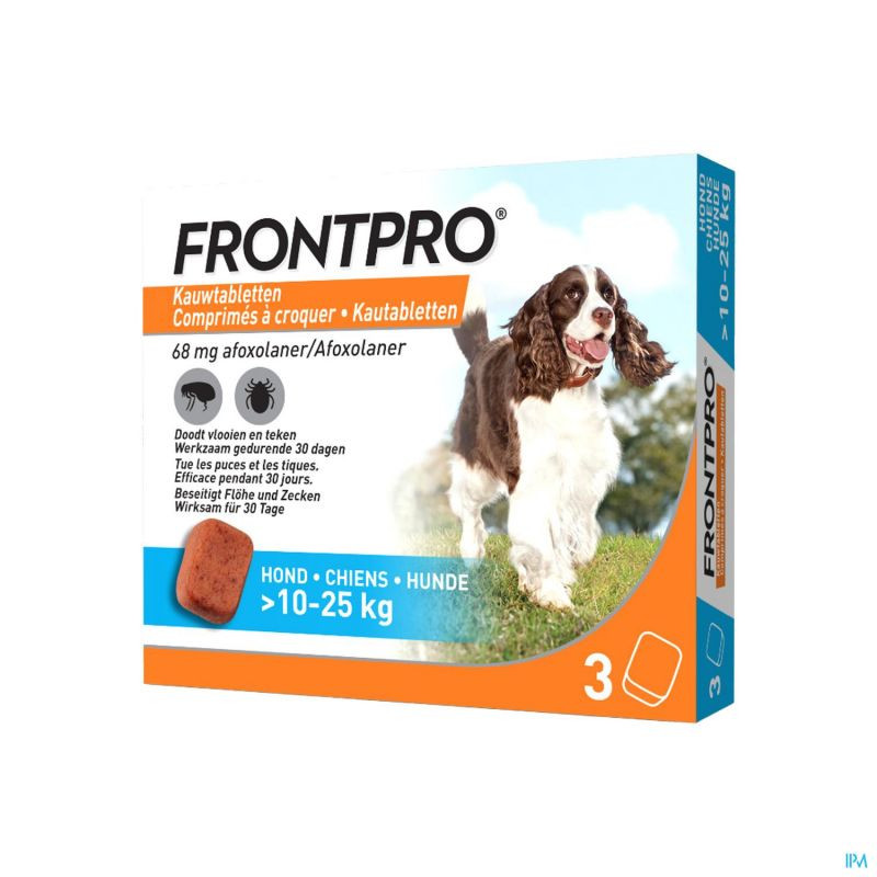 FRONTPRO CHIEN 10-25 KG 3 COMPRIMES