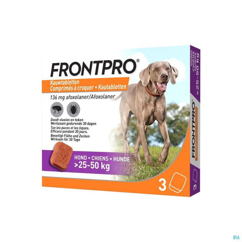 FRONTPRO CHIEN 25-50 KG 3 COMPRIMES