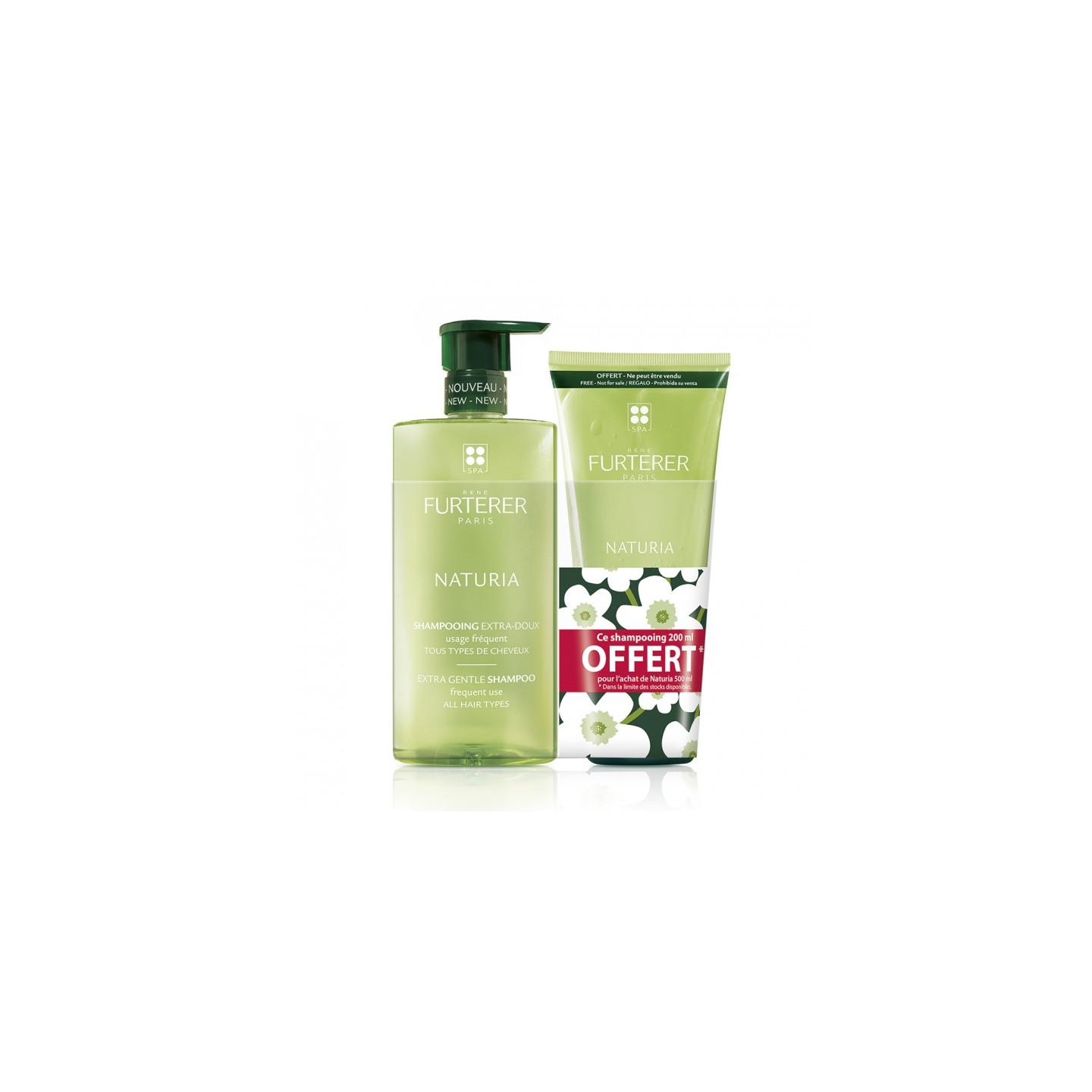 Furterer Naturia Shampoing extra-doux usage fréquent - 500ml + 200 ml Offert