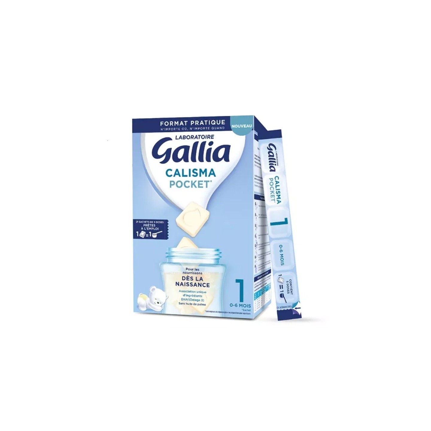 Gallia Calisma Pocket Lait 1ᵉʳ âge - 21 sachets de 5 doses