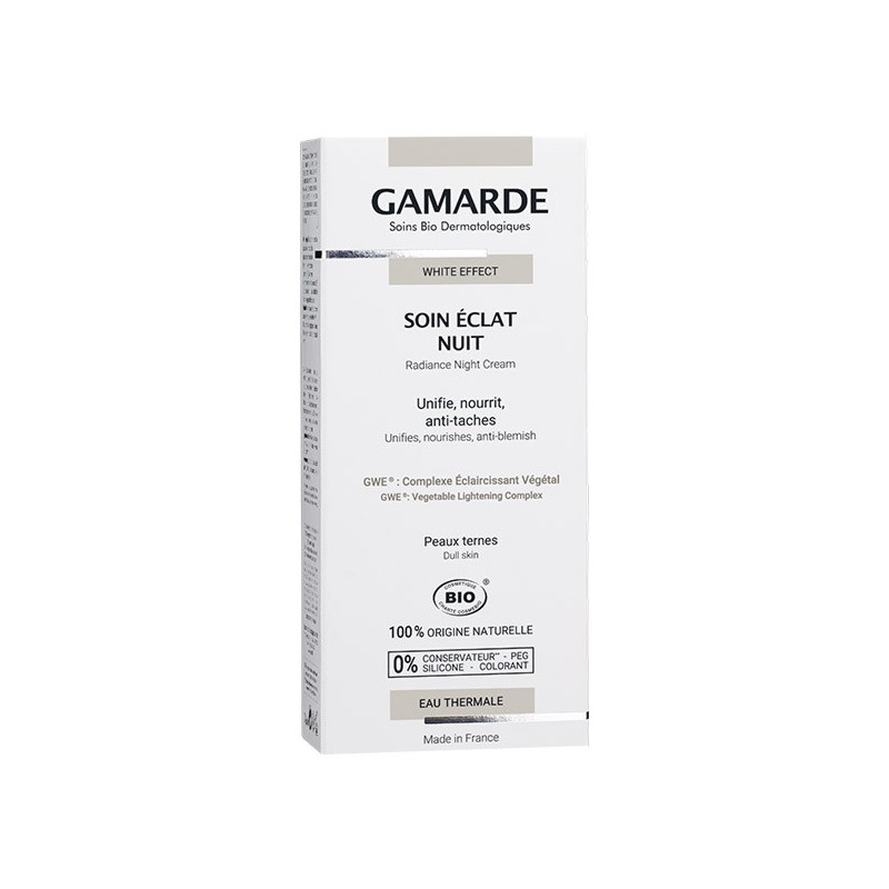 Gamarde White Effect Soin Éclat Nuit Bio 40ml