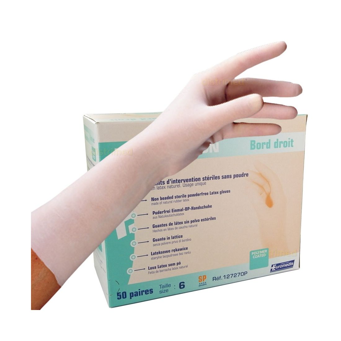 Gant Chirurgical Latex Non Poudré Sterile Taille 6 à 9 Euromedis