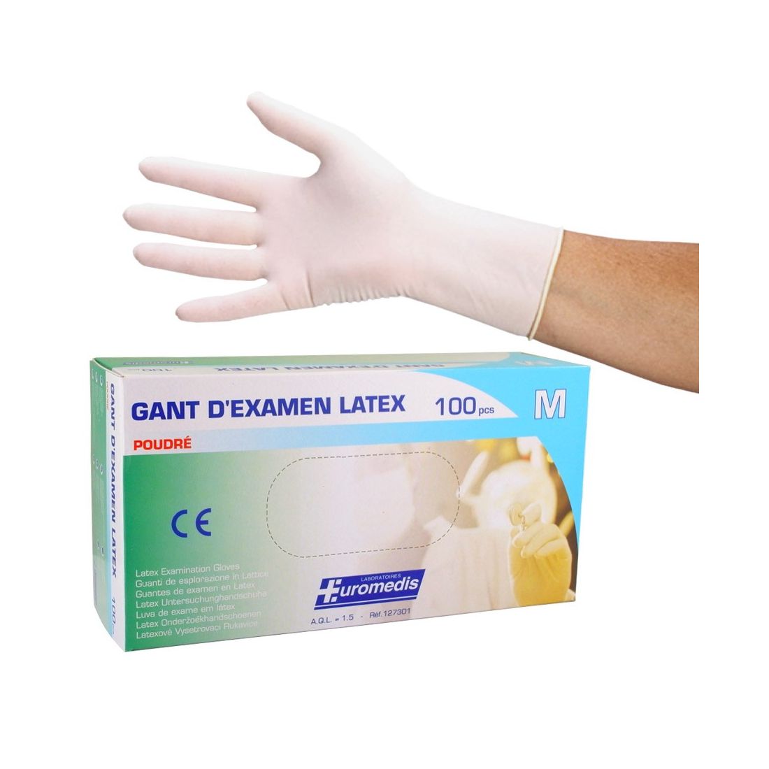 Gant d'Examen Latex Poudrés Euromedis