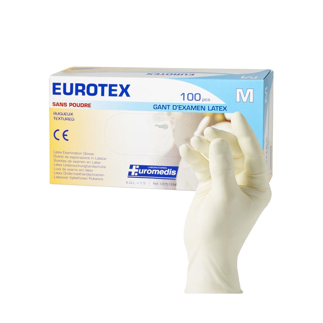 Gants d'Examen en Latex Non Poudrés Stérile - Taille S/M/L - Eurotex