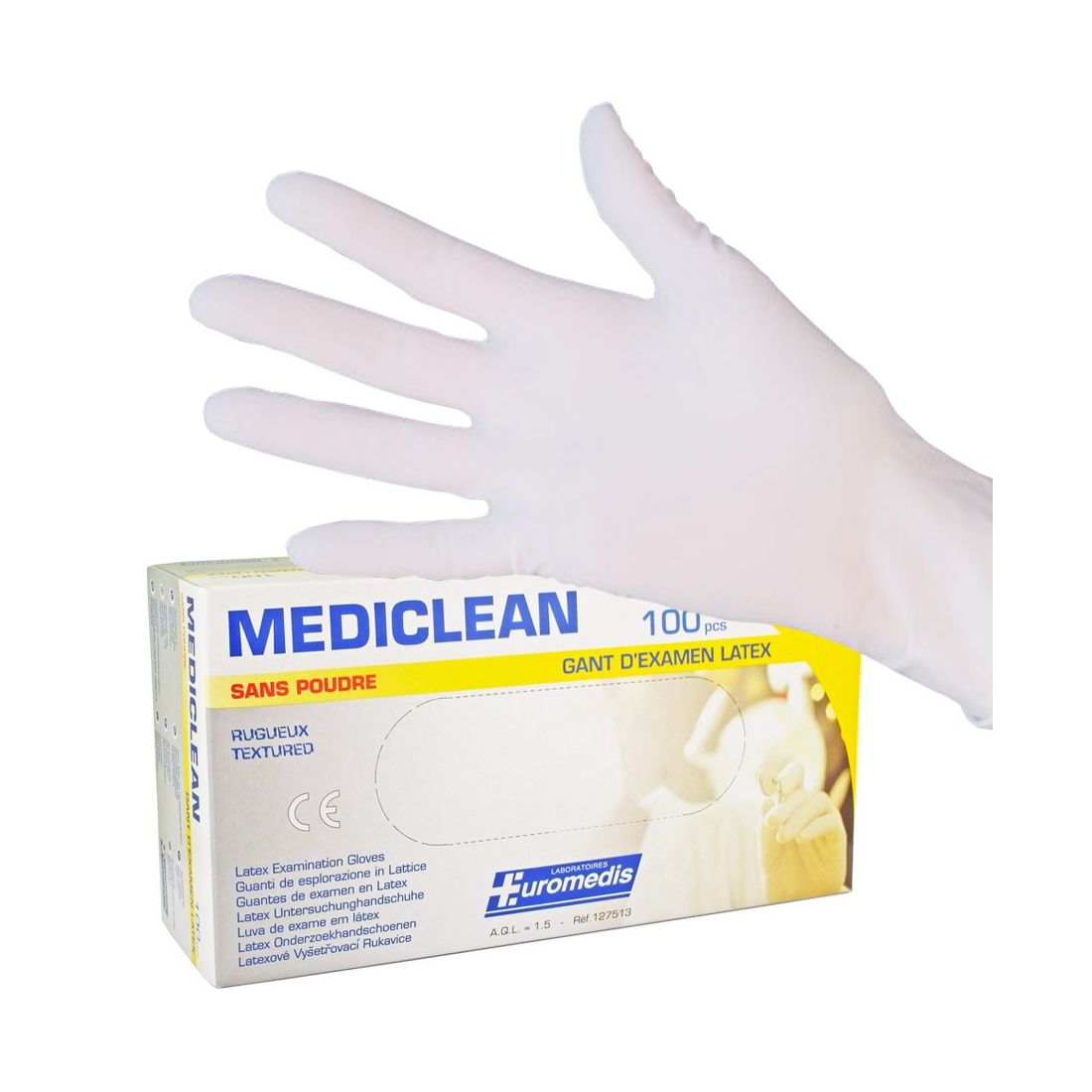 Gants d'Examen Latex Non Poudrés - Mediclean