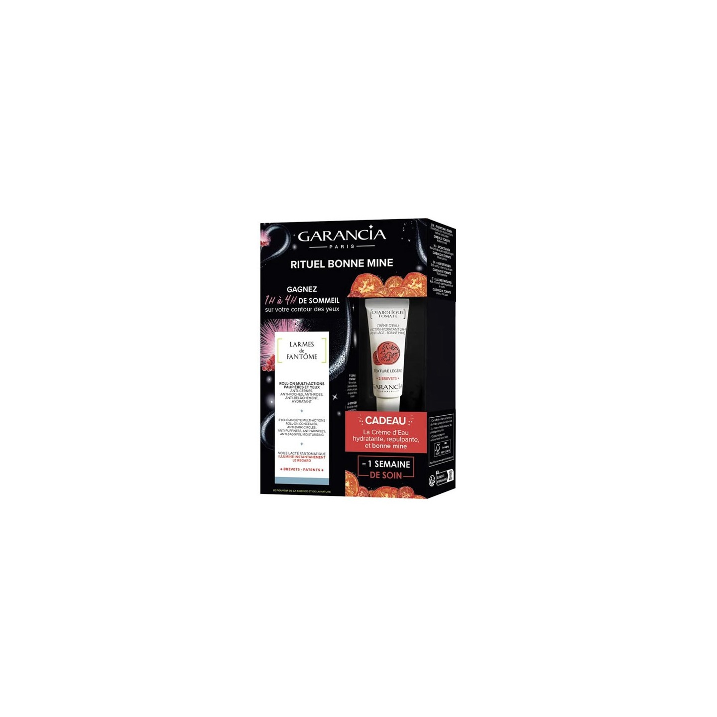 Garancia Coffret Larmes de Fantôme Roll-On paupières et yeux 10ml + Diabolique Tomate Crème d'eau hydratante 6ml Offerte