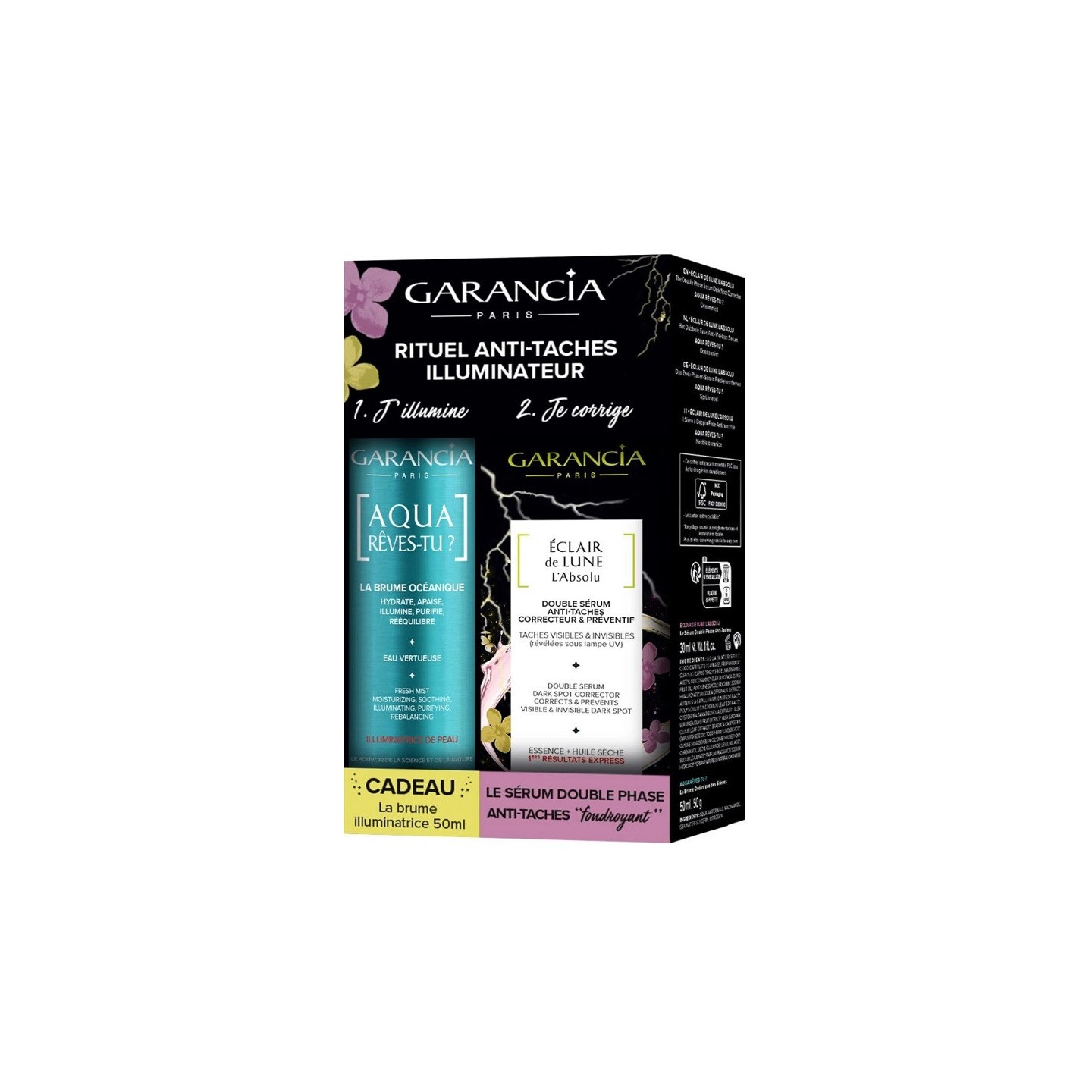 Garancia Éclair de Lune L'Absolu Double sérum anti-tâches - 30ml + Aqua Rêves-Tu La brume 50ml Offerte
