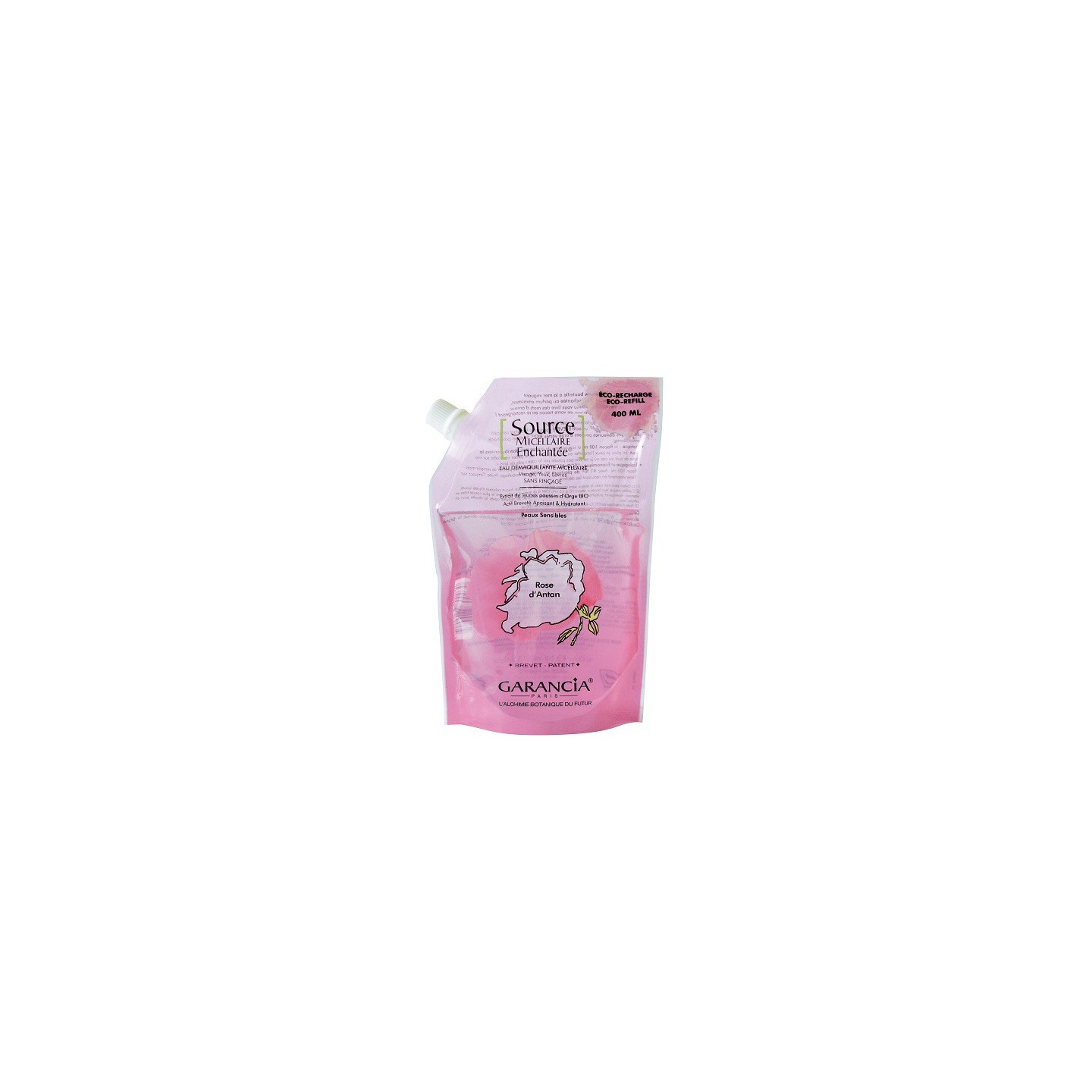 Garancia source micellaire rose d'antan eco-recharche 400ml