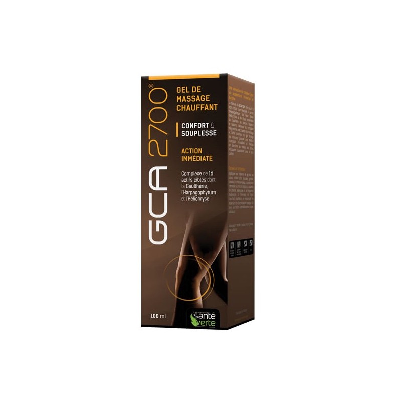 Pharmacie Bastille - Santé verte gca 2700 gel de massage chauffant 100ml