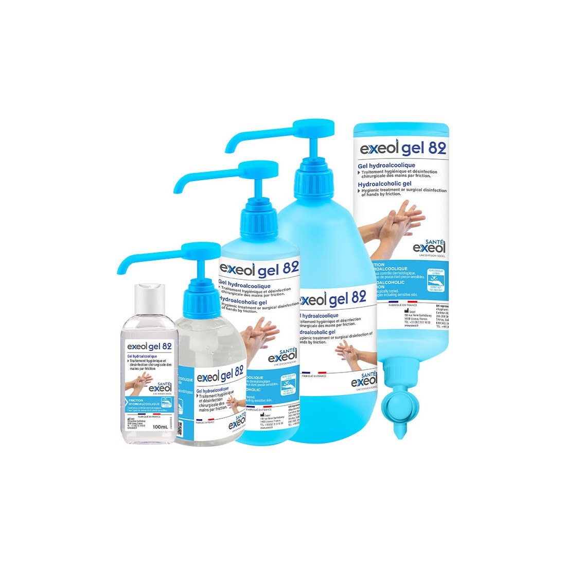 Gel Hydroalcoolique Pompe | Exeol Gel 82