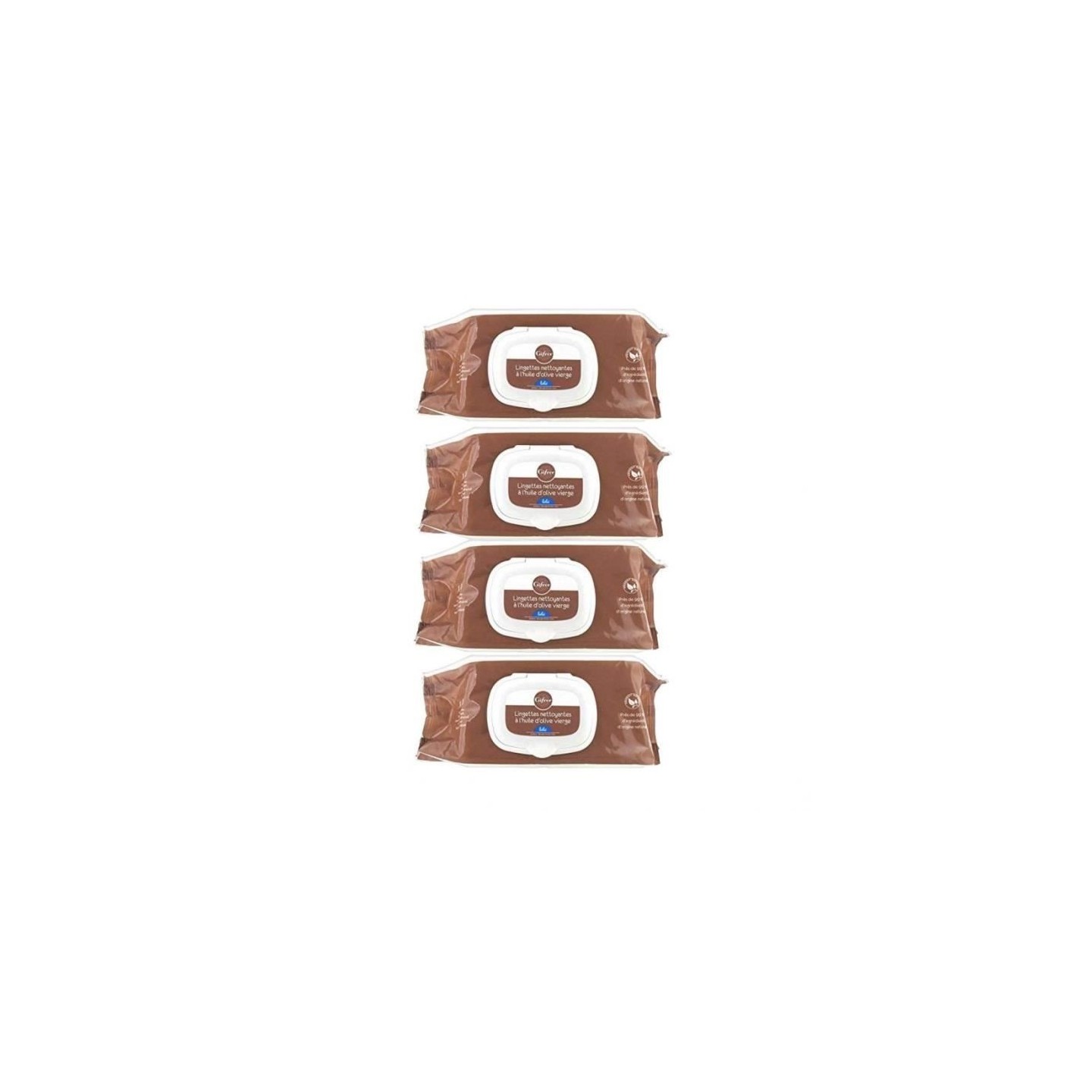 Gifrer lingettes nettoyantes huile d'olive lot de 4x70