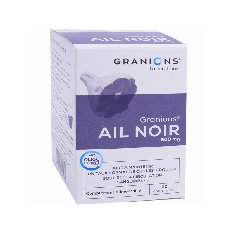 Pharmacie Bastille - Granions ail noir 500mg 60 comprimés 30g