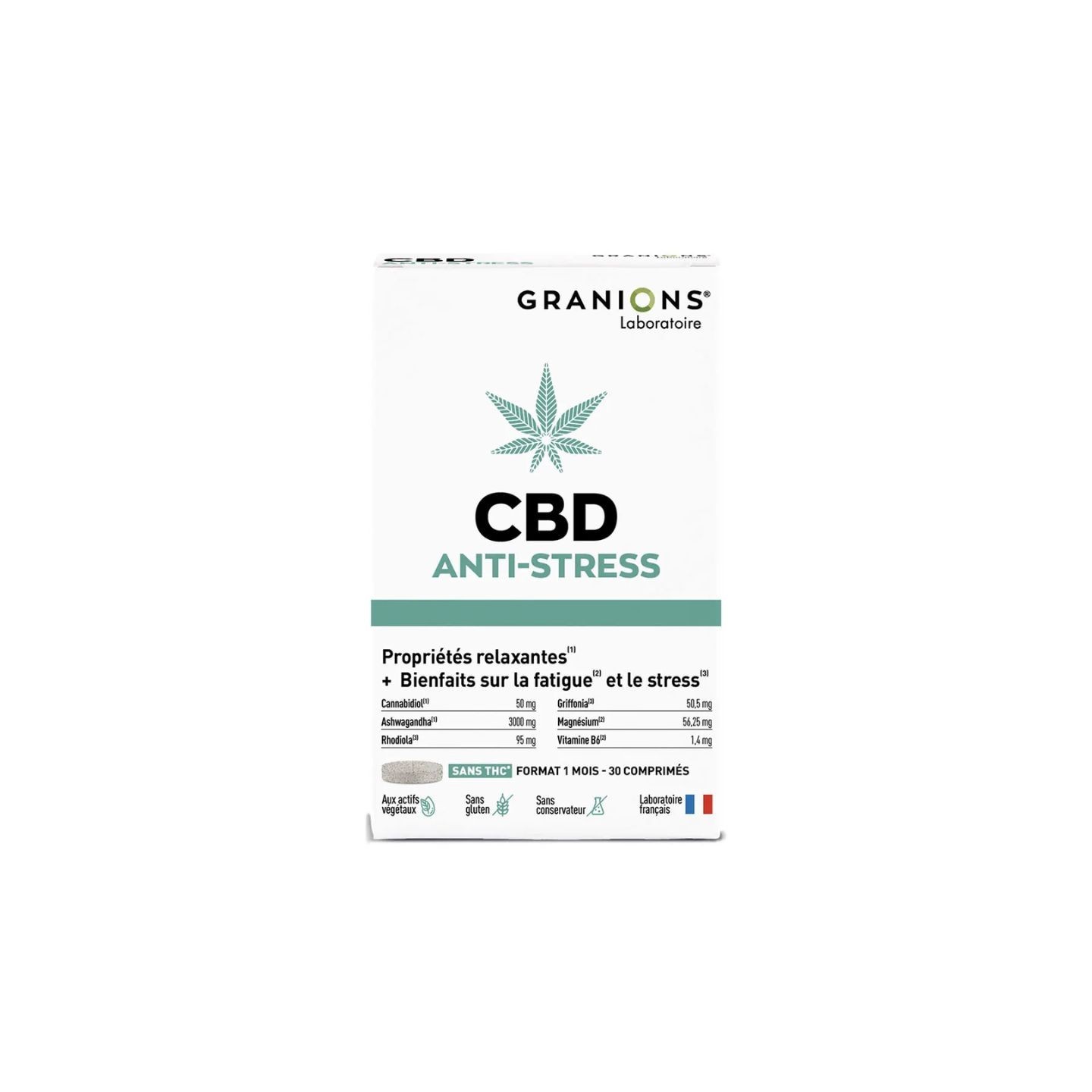 Granions CBD Anti-stress - 30 comprimés