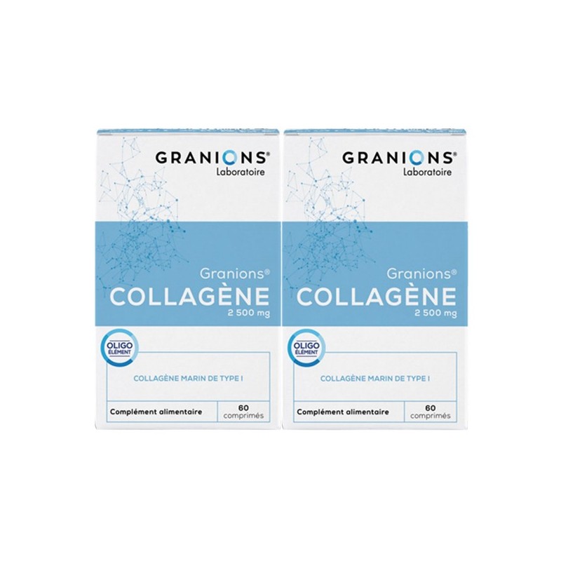 Pharmacie Bastille - Granions collagène marin de type 1 lot 2x60 comprimés