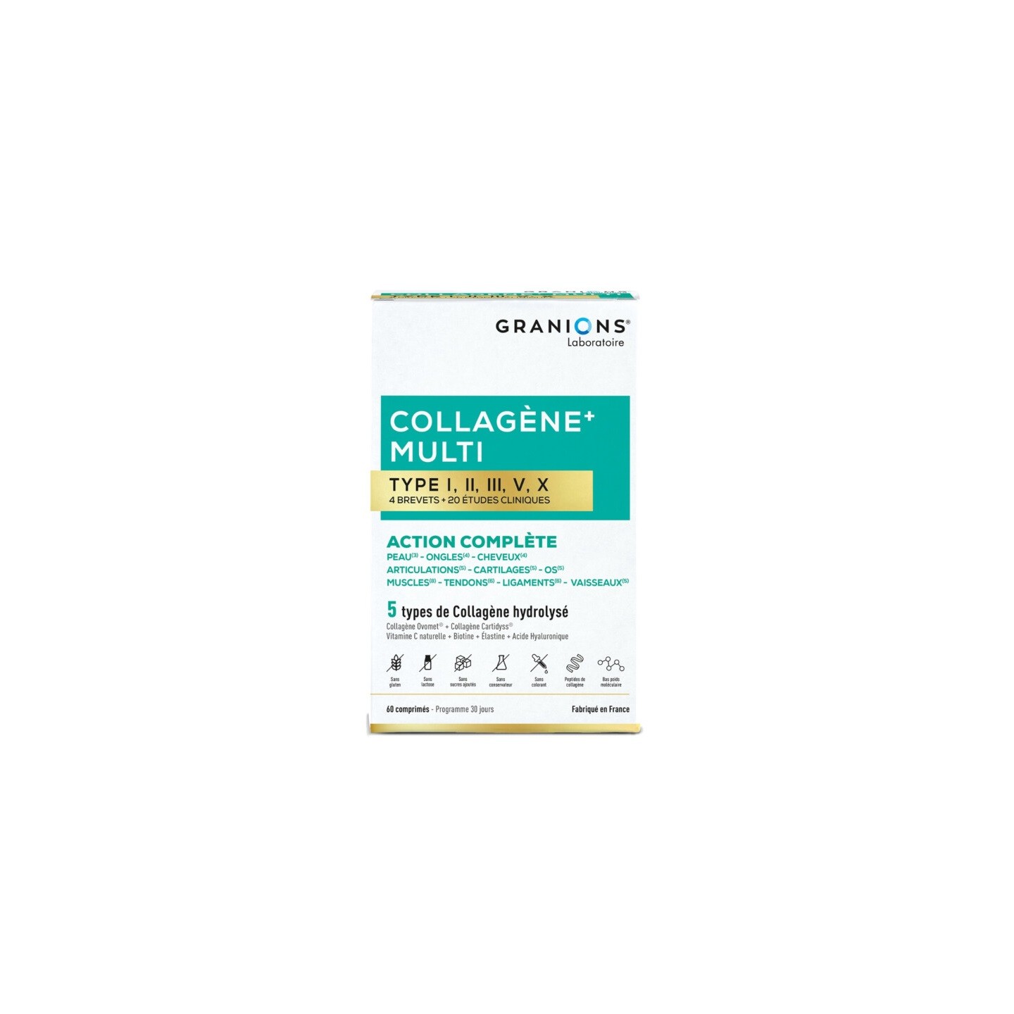 Granions Collagène Multi Type I-II-III-V-X - 60 comprimés