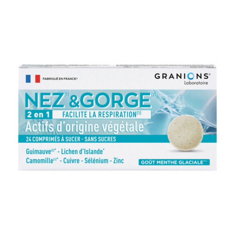 Granions Comprimés à Sucer Nez & Gorge 24 Comprimés
