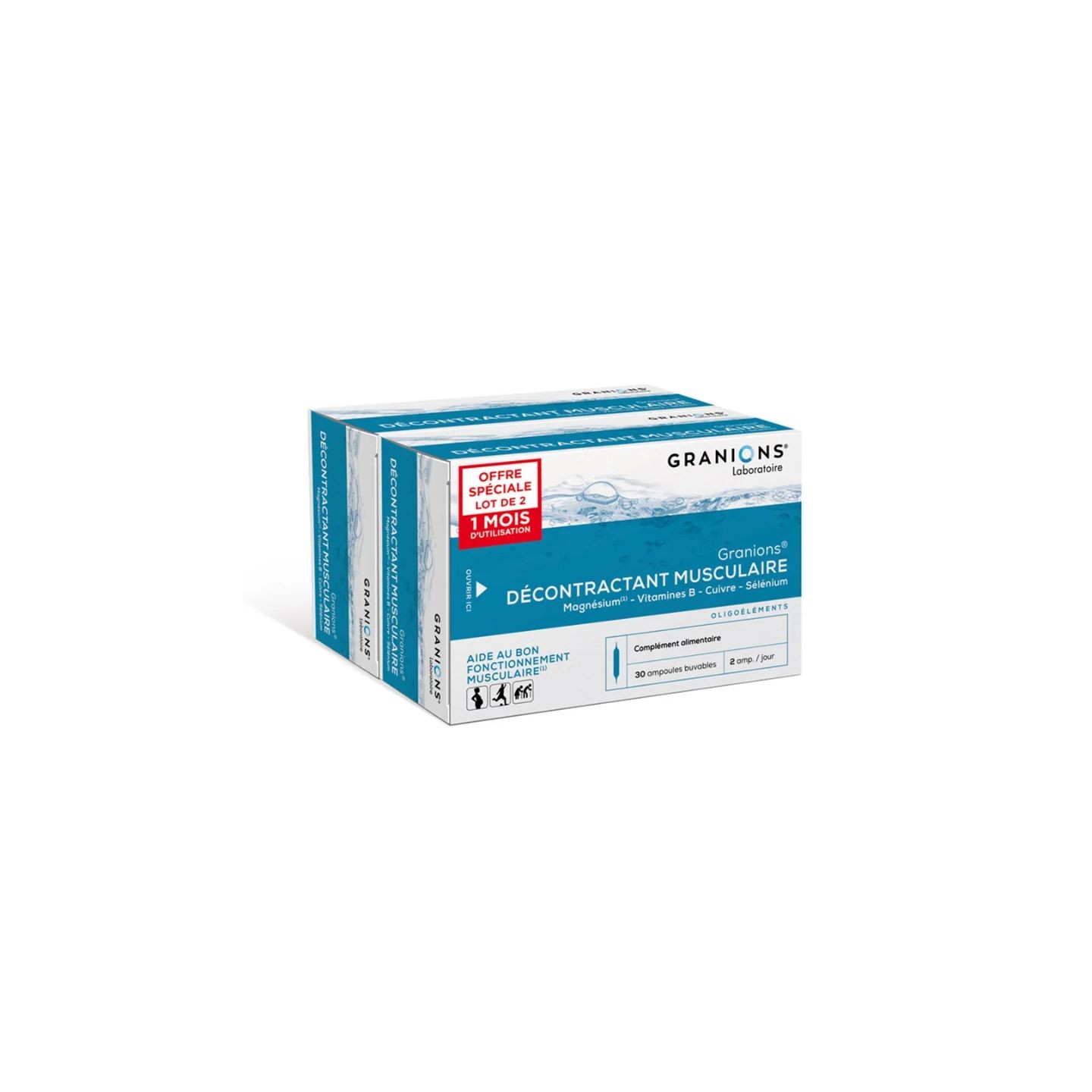 Granions Décontractant musculaire - 2 x 30 ampoules