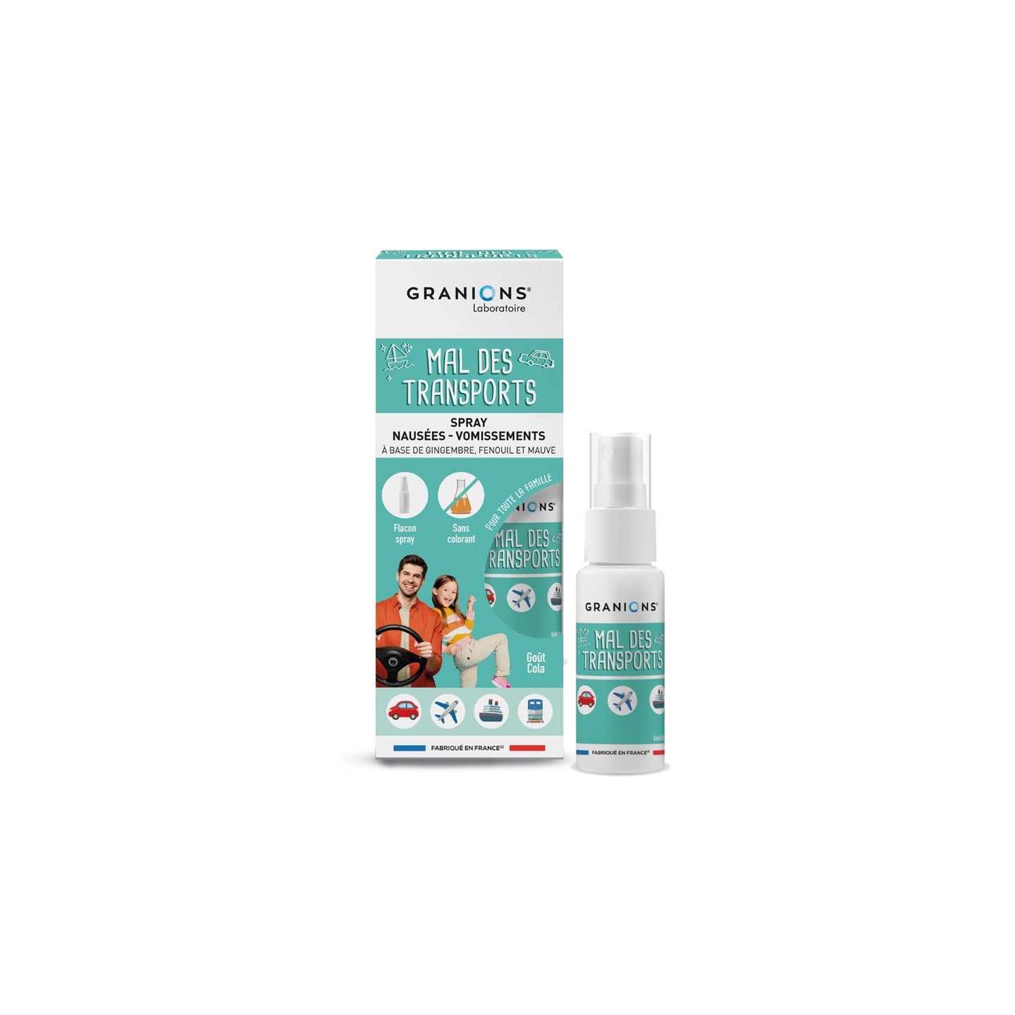 Granions Kid Spray mal des transports goût cola - 20ml