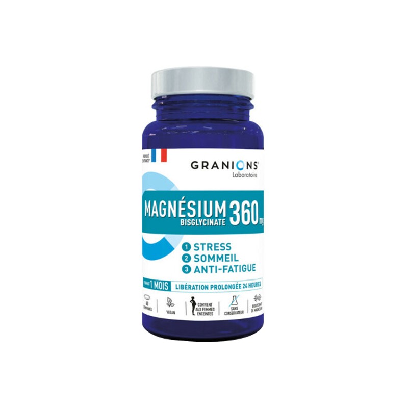 Pharmacie Bastille - Granions Magnésium Bisglycinate 360mg 60 comprimés