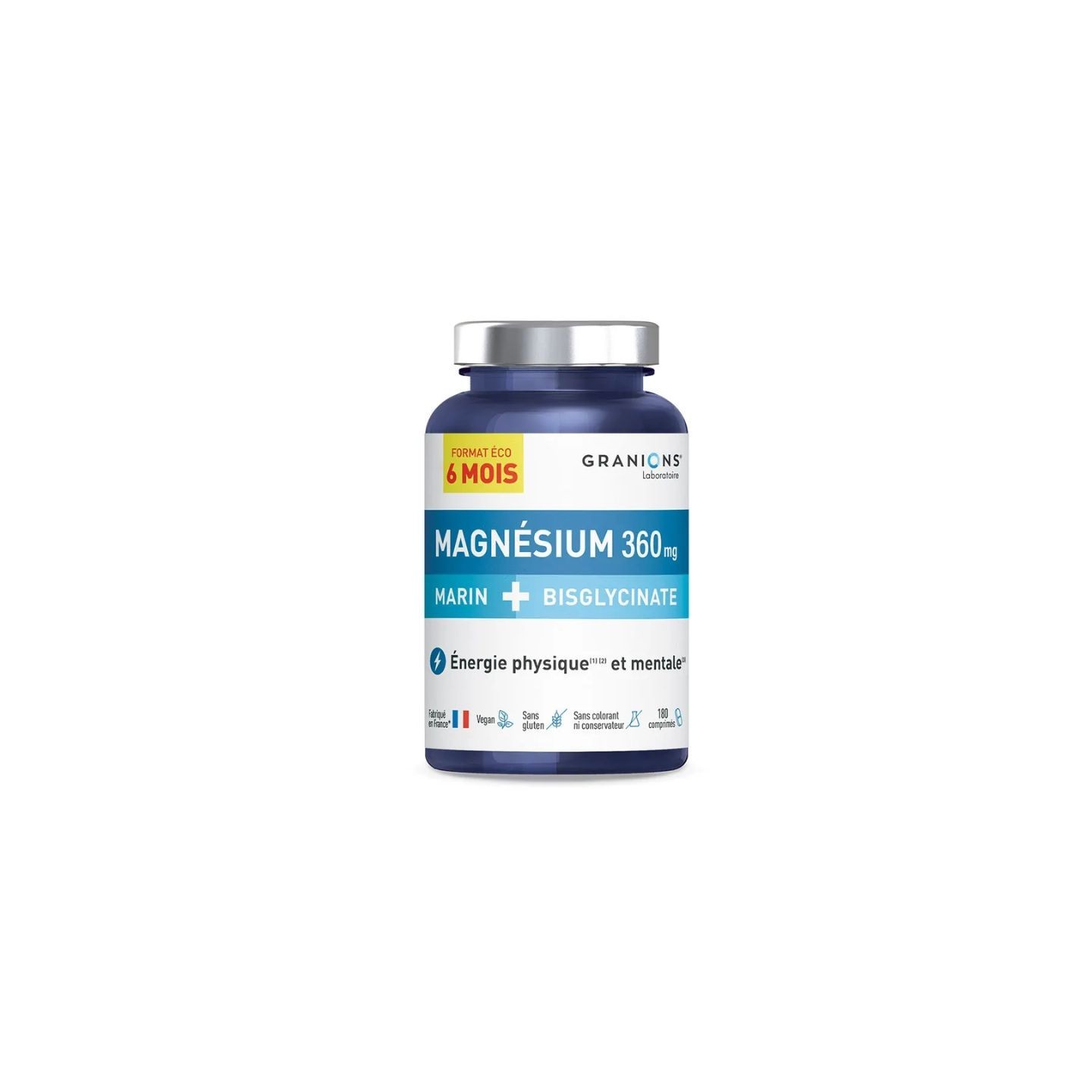 Granions Magnésium marin + bisglycinate 360mg - 180 comprimés