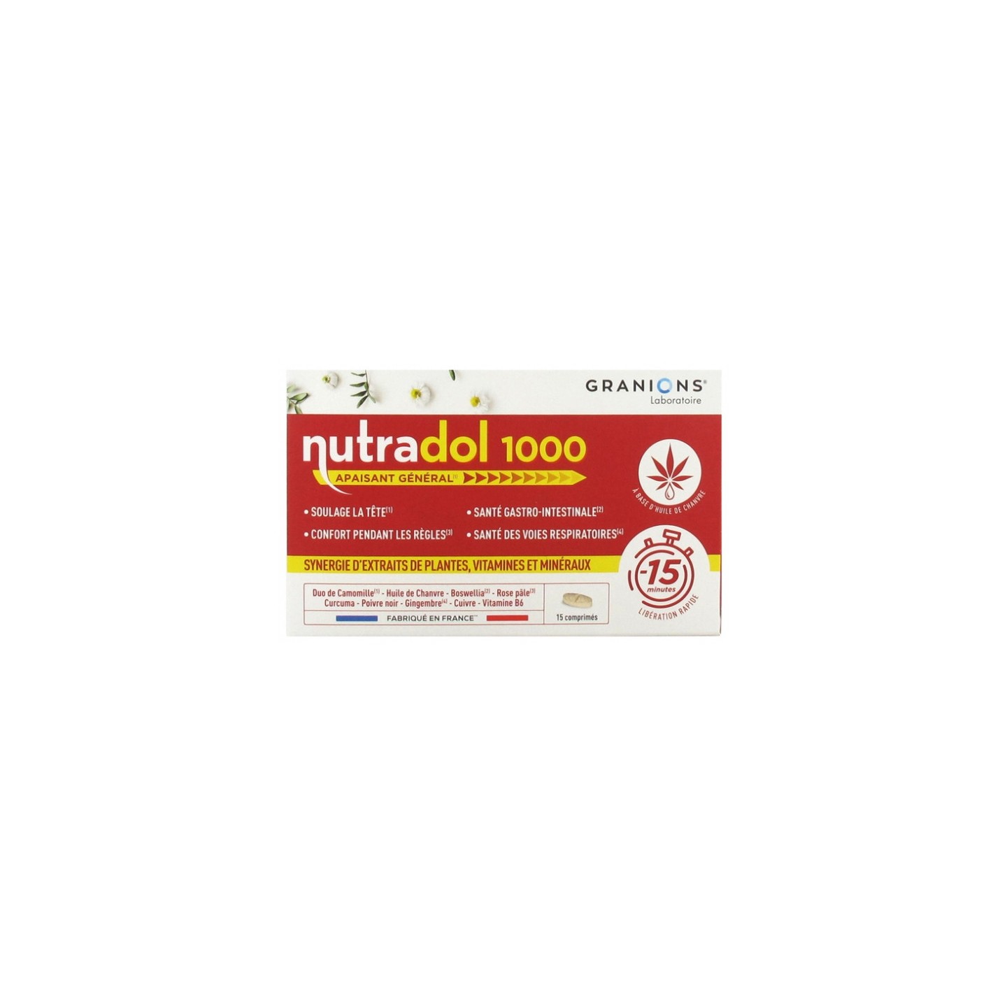 Granions Nutradol 1000 - 15 comprimés