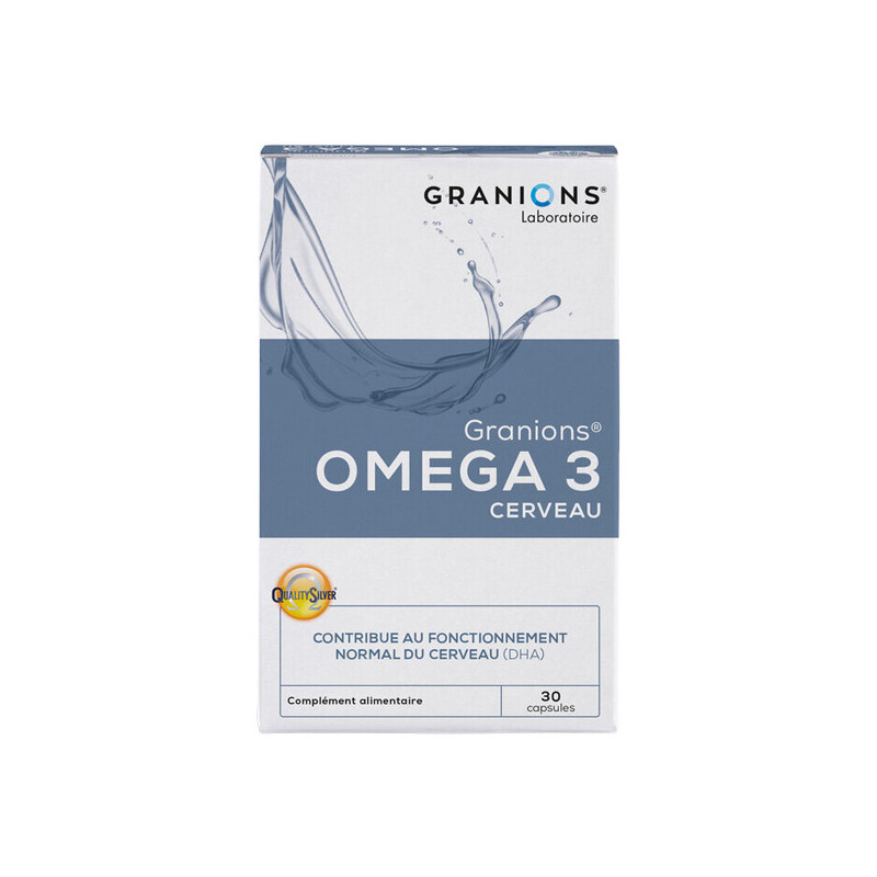 Pharmacie Bastille - Granions omega 3 cerveau 30 capsules 20g