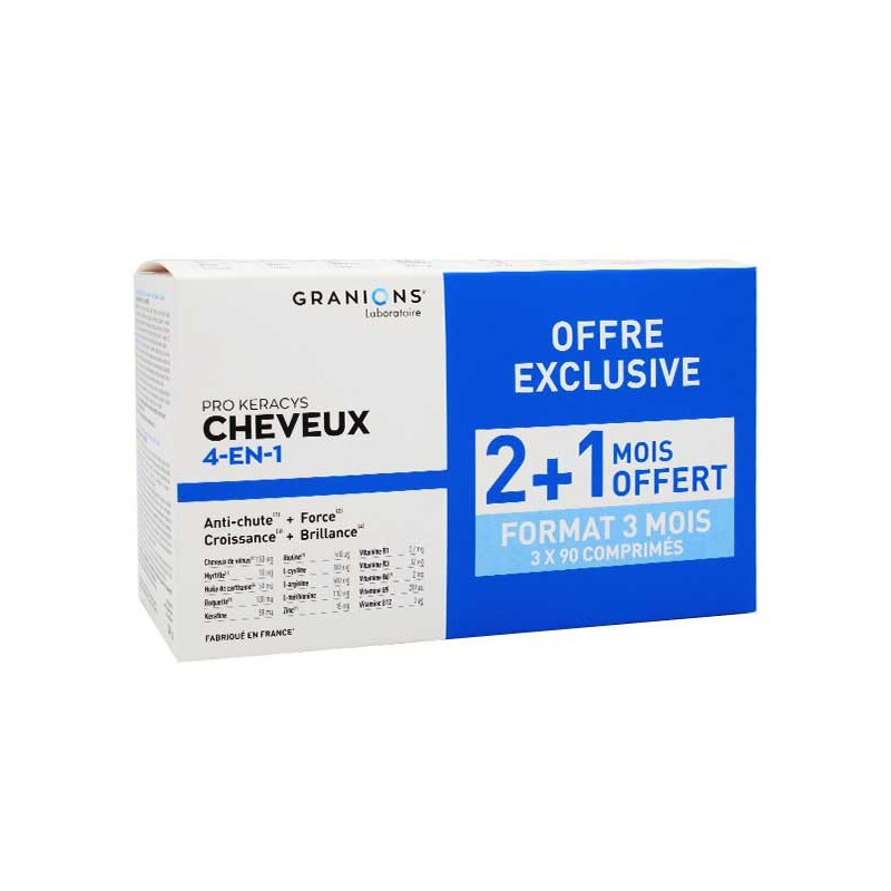 Granions Pro Keracys Cheveux 4 en 1 270 comprimés