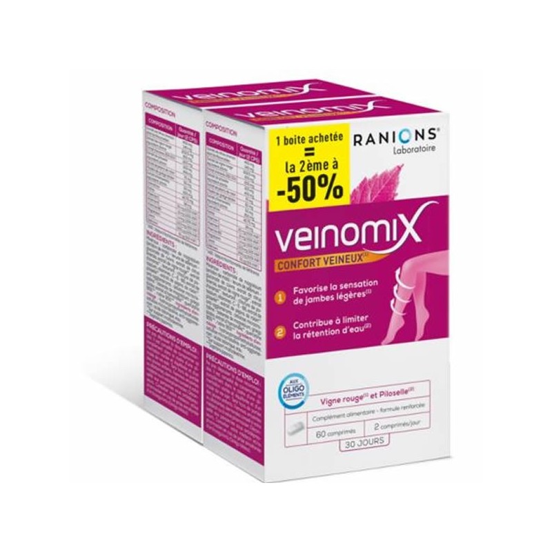 Pharmacie Bastille - Granions veinomix 2x60 comprimés 130g