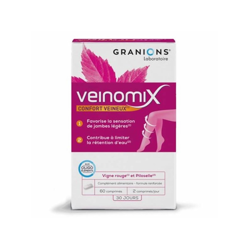 Pharmacie Bastille - Granions veinomix 60 comprimés 65g