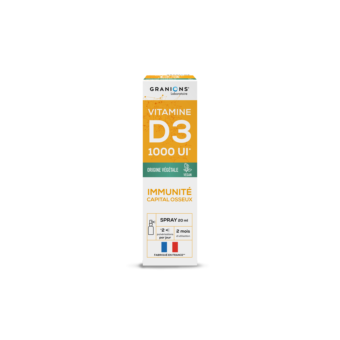 Granions Vitamine D3 végétale 1000 UI - Spray 20ml