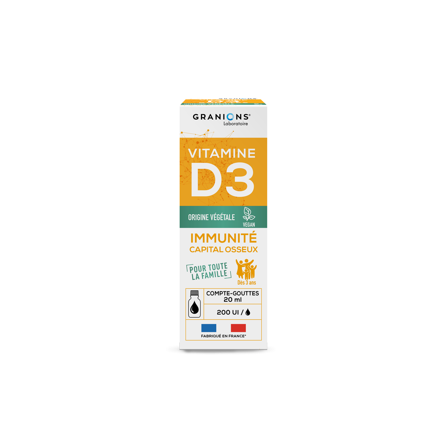 Granions Vitamine D3 végétale 200 UI - Spray 20ml