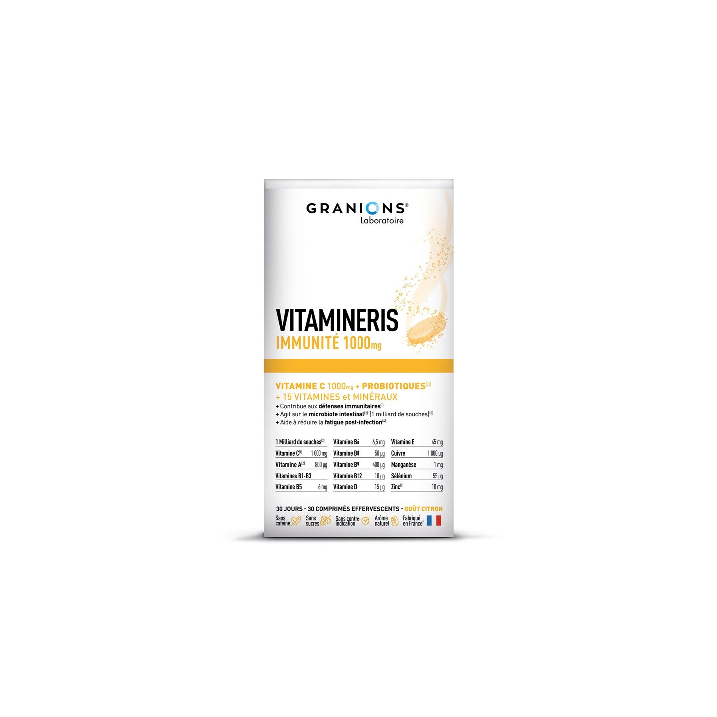 Granions Vitamineris Immunité 1000mg - 30 comprimés effervescents