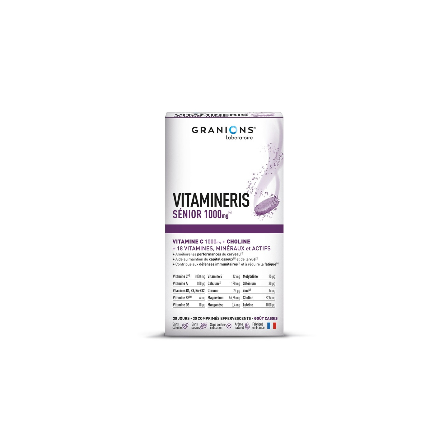 Granions Vitamineris Sénior 1000mg - 30 comprimés effervescents