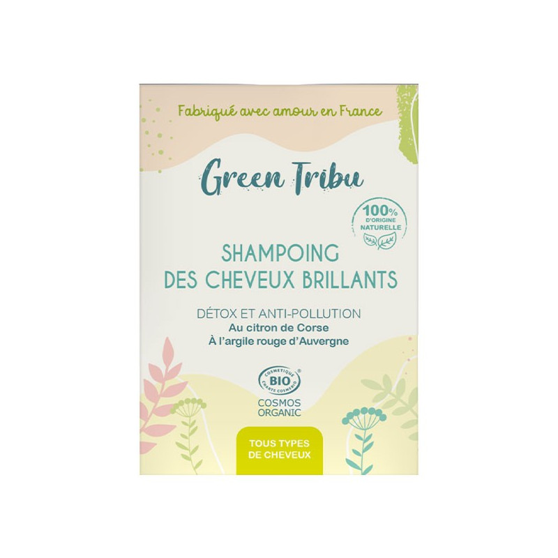 Green Tribu Shampoing des Cheveux Brillants Bio 85g